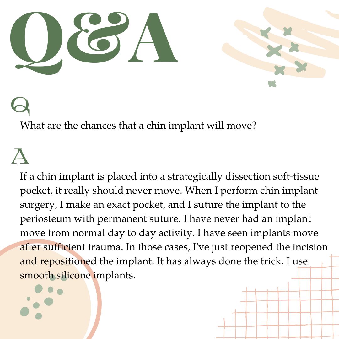 Learn about chin implants in this month's Q&A! #chinimplants #facelift2024 #ultralift #silhouettebyshah #teamshah