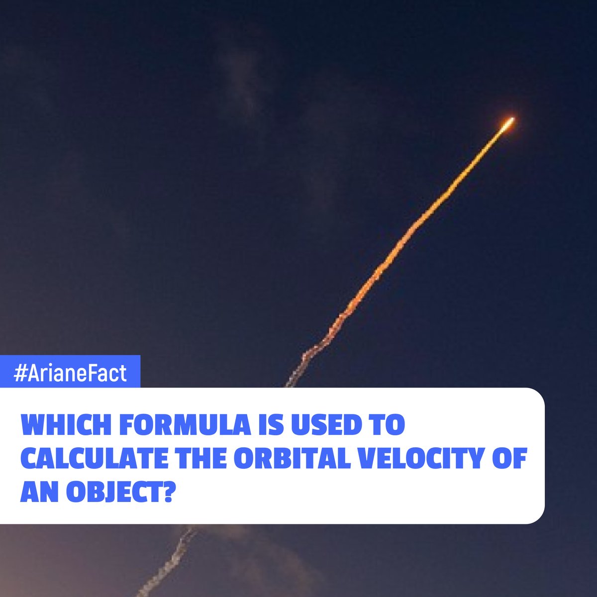 Last week, we were talking about orbits, so this week we’re going off on a tangent to talk about orbital mechanics! Wait! Come back! We know this is a subject that engineering students absolutely love 🤡 so we’re counting on you for lots of answers! #ArianeGroup