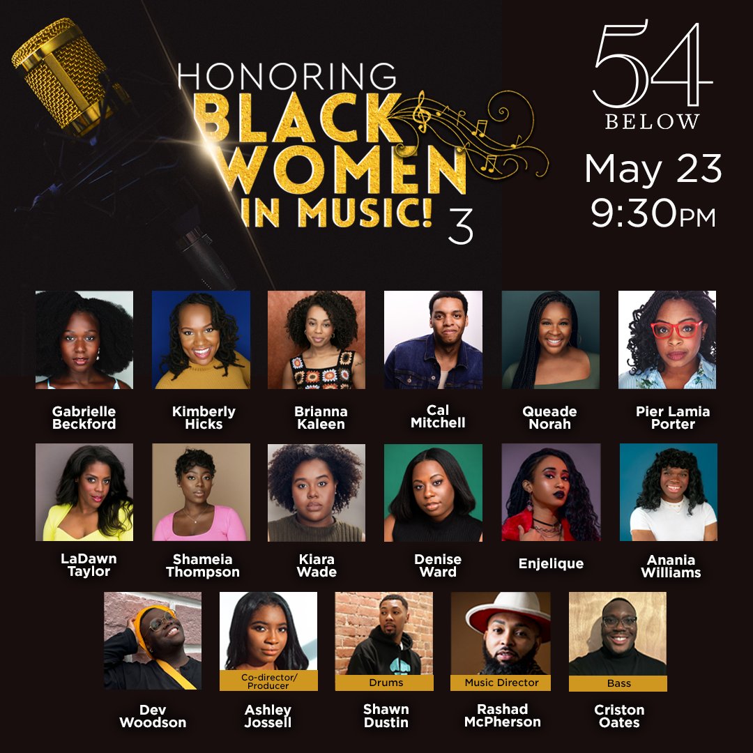 Starring Gabrielle Beckford, Anania Williams, and more, Honoring Black Women in Music! is back! Honor icons from Nina Simone to Toni Braxton and get ready for an unforgettable evening celebrating the resilience, beauty, and power of Black women. 54below.org/BlackWomenInMu…