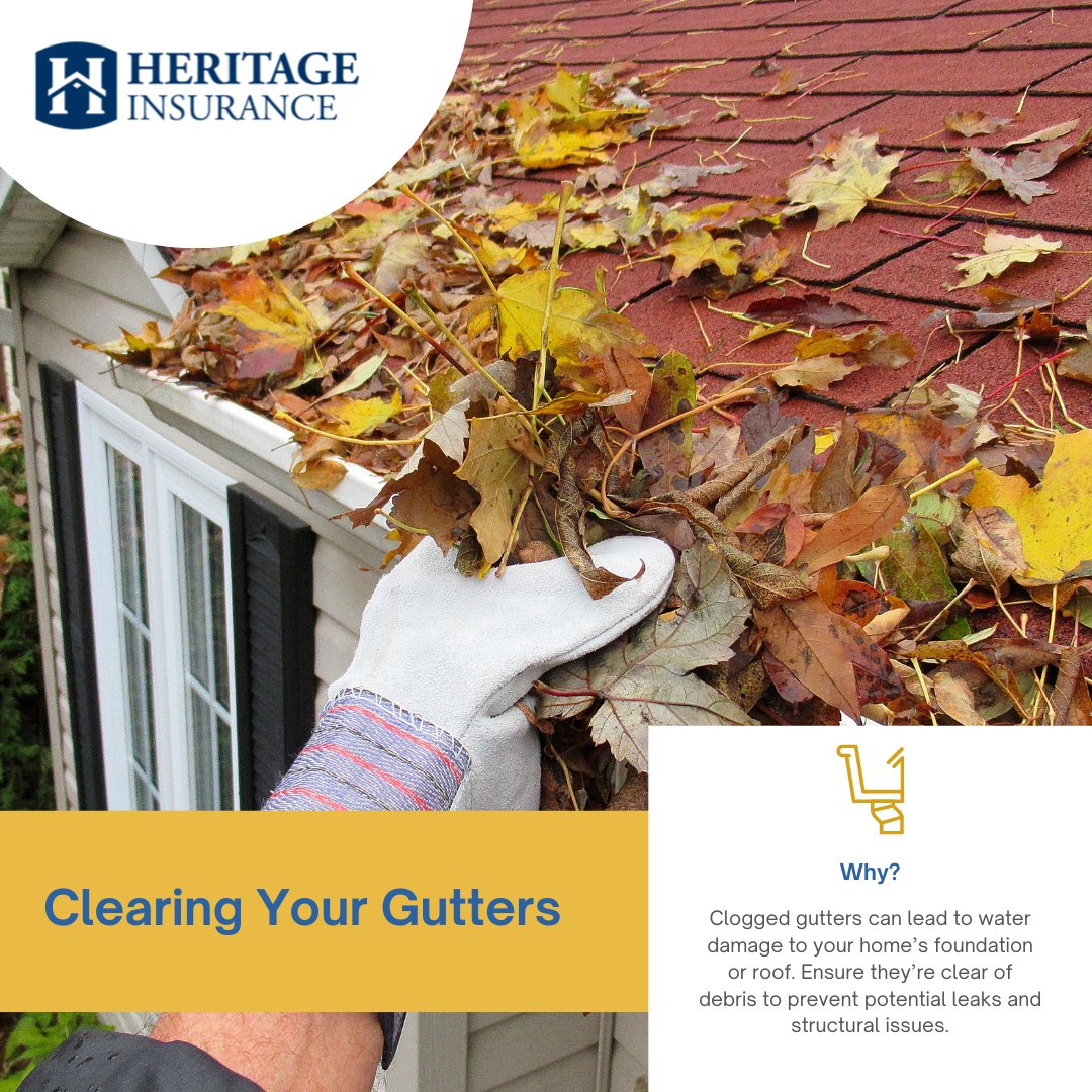 Gutter check! 🍃✅ As spring blooms, it's time to clear those gutters and keep water flowing smoothly away from your home. Prevent potential water damage and keep your foundation strong with this essential spring maintenance task! 🌷🏡 #HeritageHomeTip #GutterCleaning