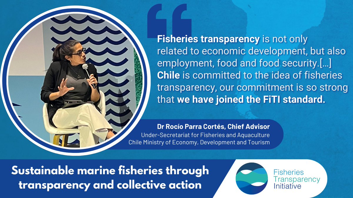 Why should other countries follow #Chile's lead & prioritise #transparency by enhancing public access to #fisheries management info? 👉 '#FisheriesTransparency is not only related to #EconomicDevelopment, but also #Employment, #Food & #FoodSecurity.' - @rocioparra of @SubpescaCL