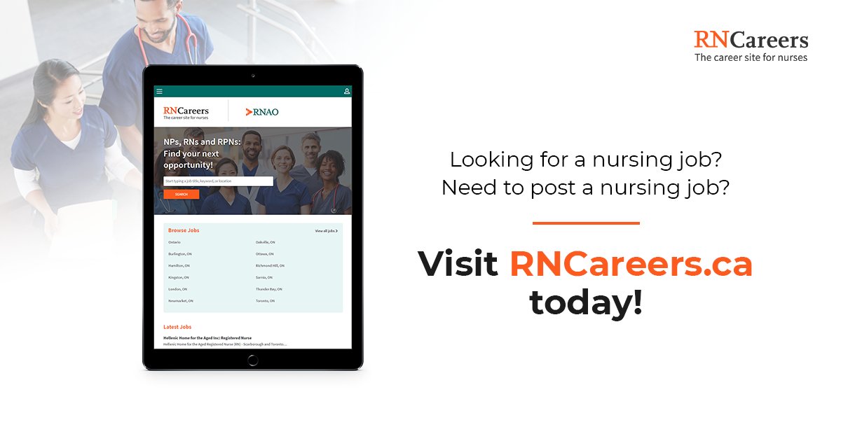 Looking for a new position or to hire new staff? Look no further than RNCareers.ca!

#RNCareers