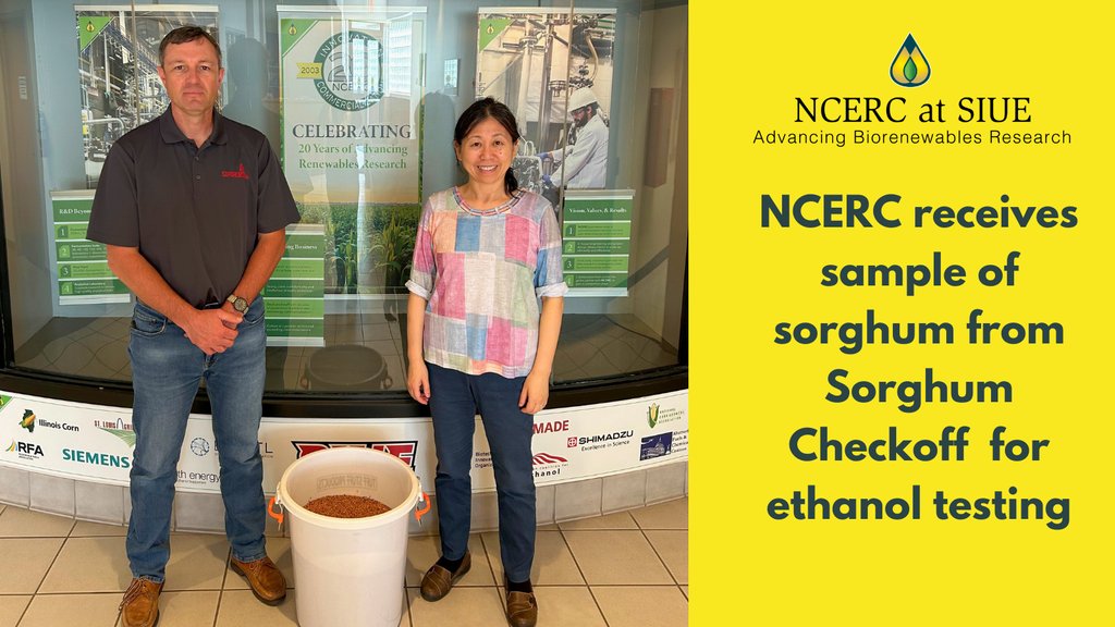 National Corn-to-Ethanol Research Center (@biofuelresearch) on Twitter photo Last week, we welcomed <a href="/SorghumCheckoff/">Sorghum Checkoff</a> for a fruitful visit and tour, complete with a #sorghum sample drop-off that marks the start of a new project for NCERC. We're excited to research more ways to make #biofuels Last week, we welcomed <a href="/SorghumCheckoff/">Sorghum Checkoff</a> for a fruitful visit and tour, complete with a #sorghum sample drop-off that marks the start of a new project for NCERC. We're excited to research more ways to make #biofuels