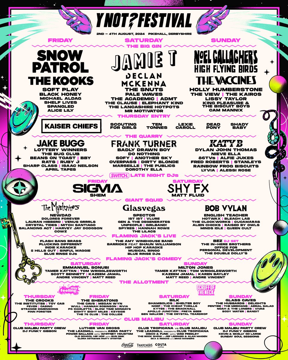 We’re very happy to say that we’ll be performing @ynotfestival this summer on The Allotment stage for @This_Feeling. Grab your tickets from ynotfestival.com/tickets 🎫 See you in the fields! X