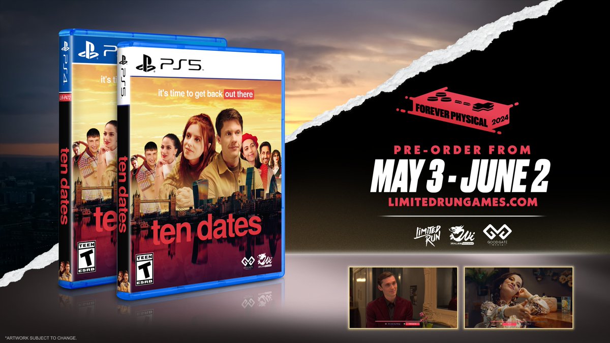 The FMV dating scene is back for another round! Ten Dates, the sequel to Wales Interactive's Five Dates, is getting physical on PlayStation! Ten Dates opens for pre-order on May 3rd! Learn more: bit.ly/3QgF7Aq
