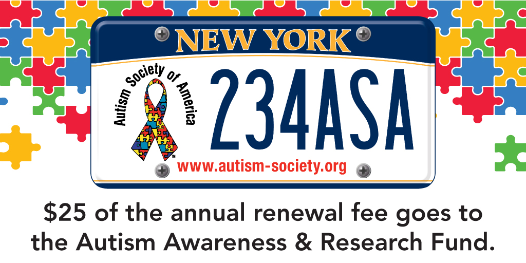 April is #AutismAwarenessMonth. Show your support with a custom plate. Learn more: dmv.ny.gov/plates/autism-… #NYSDMV