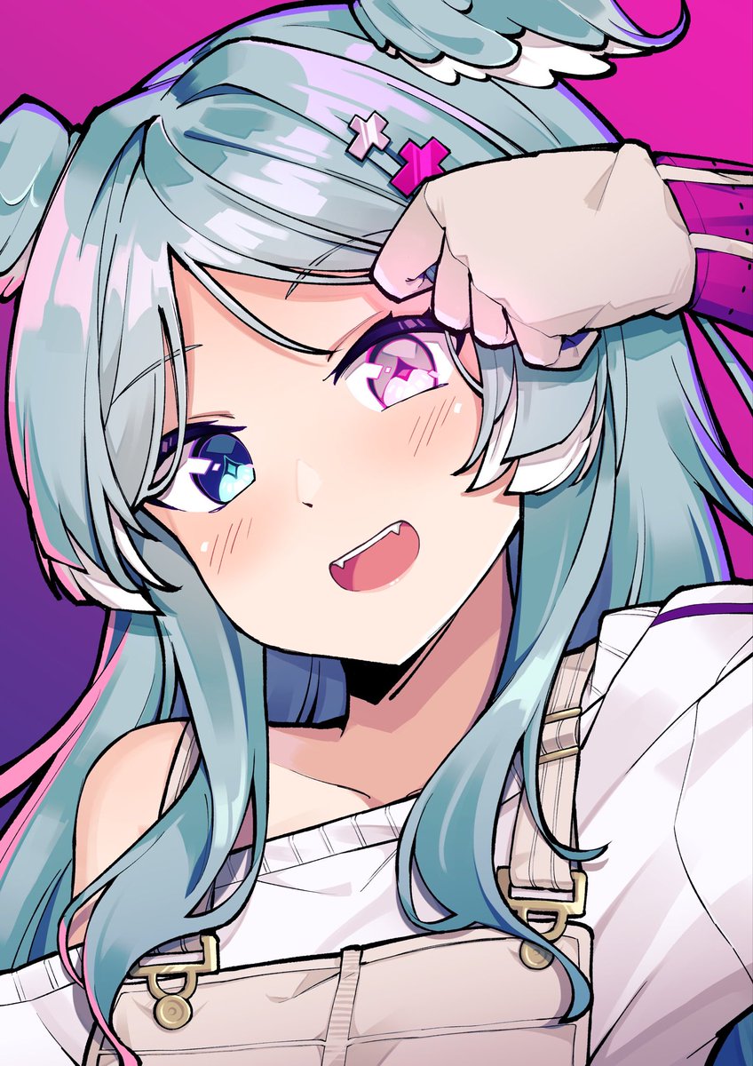 “Yes, her eyes are just like mine, and we both have wings on our heads. Her name’s Tatsuyami, though like mine her name usually just gets shortened.”

She says, actually moving her bangs out of the way.