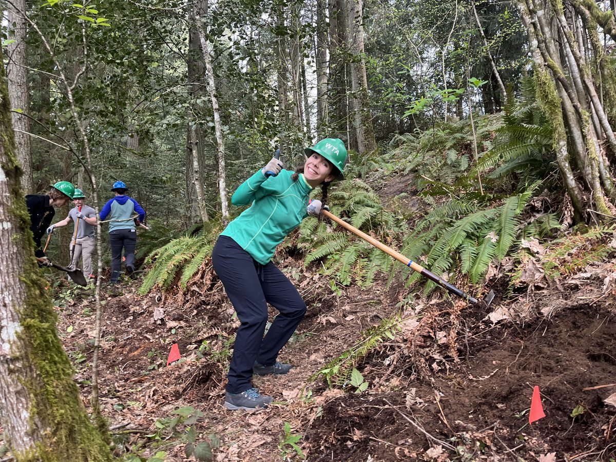 WSUVancouver's tweet image. WSU Vancouver and the Washington Trails Association collaborated on their final Coug Trails work party April 13. Fourteen participants contributed 76 work hours to rough cut 410 feet of new trail. Thank you to all who volunteered this year! 
#CougTrails #WSUVancouver #GoVanCougs