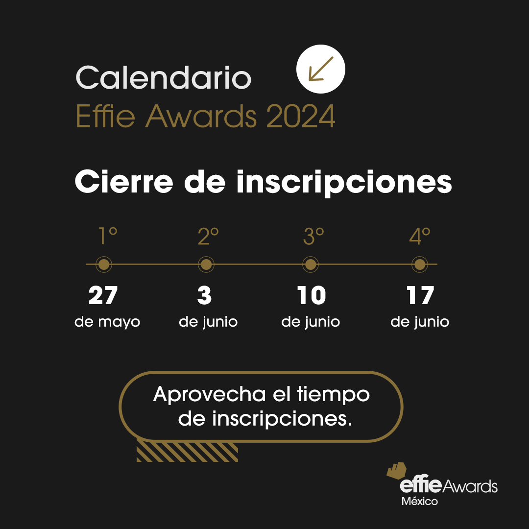 Este es el calendario para #EffieAwards2024 Toma nota de cada fecha de cierre y prepara tu caso para inscripción aquí: effiemexico.acclaimworks.com/uba/auth #Effie #EffieAwards2024