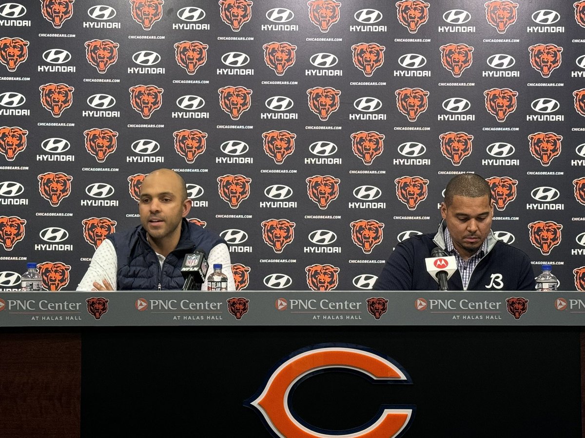 Ian Cunningham and Ryan Poles are here to meet the media. #Bears