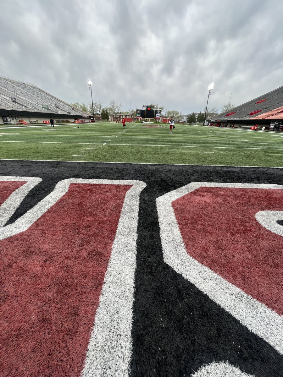 Thanks to everyone at @NIU_Football for having me out at practice this morning. I had a great time and look forward to being back @CoachNissenSTL @STLVikingFB