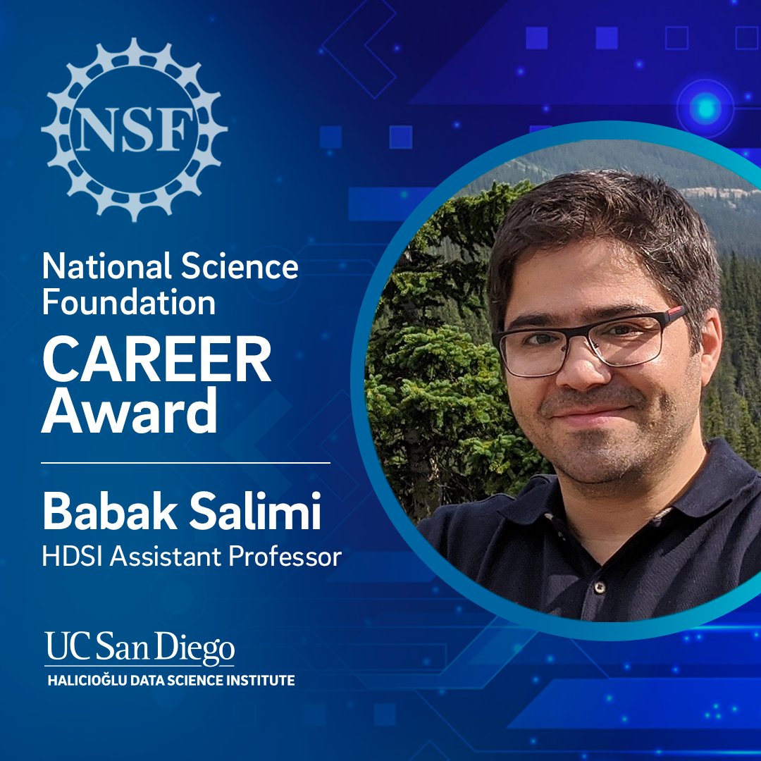 HDSIUCSD's tweet photo. Congratulations to @bksalimi on receiving the prestigious NSF CAREER Award for pioneering research in Data Quality and Bias Mitigation at UC San Diego's HDSI.🏆
Read Here - https://t.co/JRYgomFpfu
#HDSI #UCSD #NSF https://t.co/riFvPKUFzV