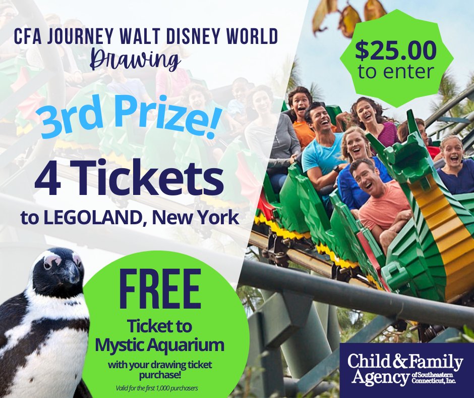 The first 1,000 people to enter the CFA Journey: A Touch A Truck Event Walt Disney World Drawing will receive one free ticket to Mystic Aquarium 👉 trellis.org/cfa-journey