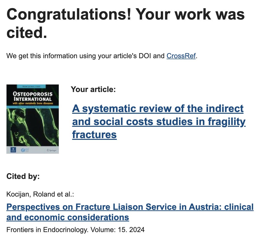 @RoyalOsteoSoc @iofbonehealth @bonehealthBHOF @OsteoporosisCA @RoyalOsteoPro @ATSTrauma @artritis @ArtrosisNow @StopArtrosis @ArtritisyArtros New citation!!!

This is my cited paper:

A systematic review of the indirect and social costs studies in fragility fractures

#SystematicReview #HealthEconomics #Fragility #Fractures #Costs
i.mtr.cool/tndpltmxrm