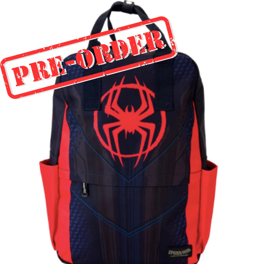 Click on our affiliate link for 10% off and free shipping over orders $79! So place your order with #EntertainmentEarth for this #SpiderMan #Acrossthe SpiderVerse #MilesMorales Suit Full Size Backpack by #Loungefly ee.toys/S608XT