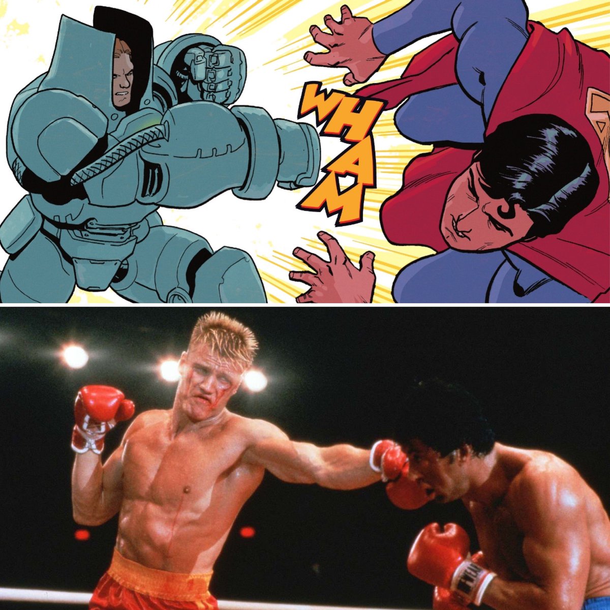 Durante Rocky IV, Stallone pidió a Lundgren que lo golpeara de verdad. El  impacto lo llevó a cuidados intensivos por inflamación cardíaca. El  incidente casi fue fatal y se convirtió en una, image size:1200x1200