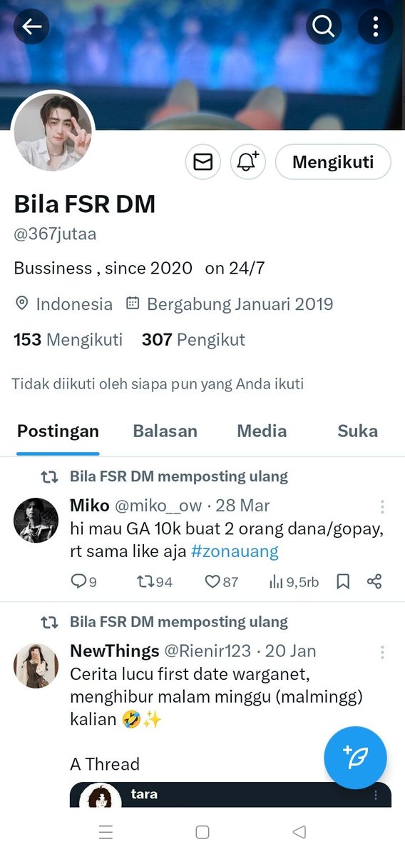 thepoohjj_'s tweet photo. ‼️PENIPU/SCAMMER‼️

tolong bantu laporin akunnya kalo perlu teror aja sekalian wkwk, abis ditipu dm ml sm org kurang ajar ini @367jutaa silahkan yg mau silahturahmi semogaa gaada lg yg jd korban org ini #zonauang #topup #zonajajan #diamondml #wdpml  #wdp #penipu https://t.co/Ao4WqPQ8d5