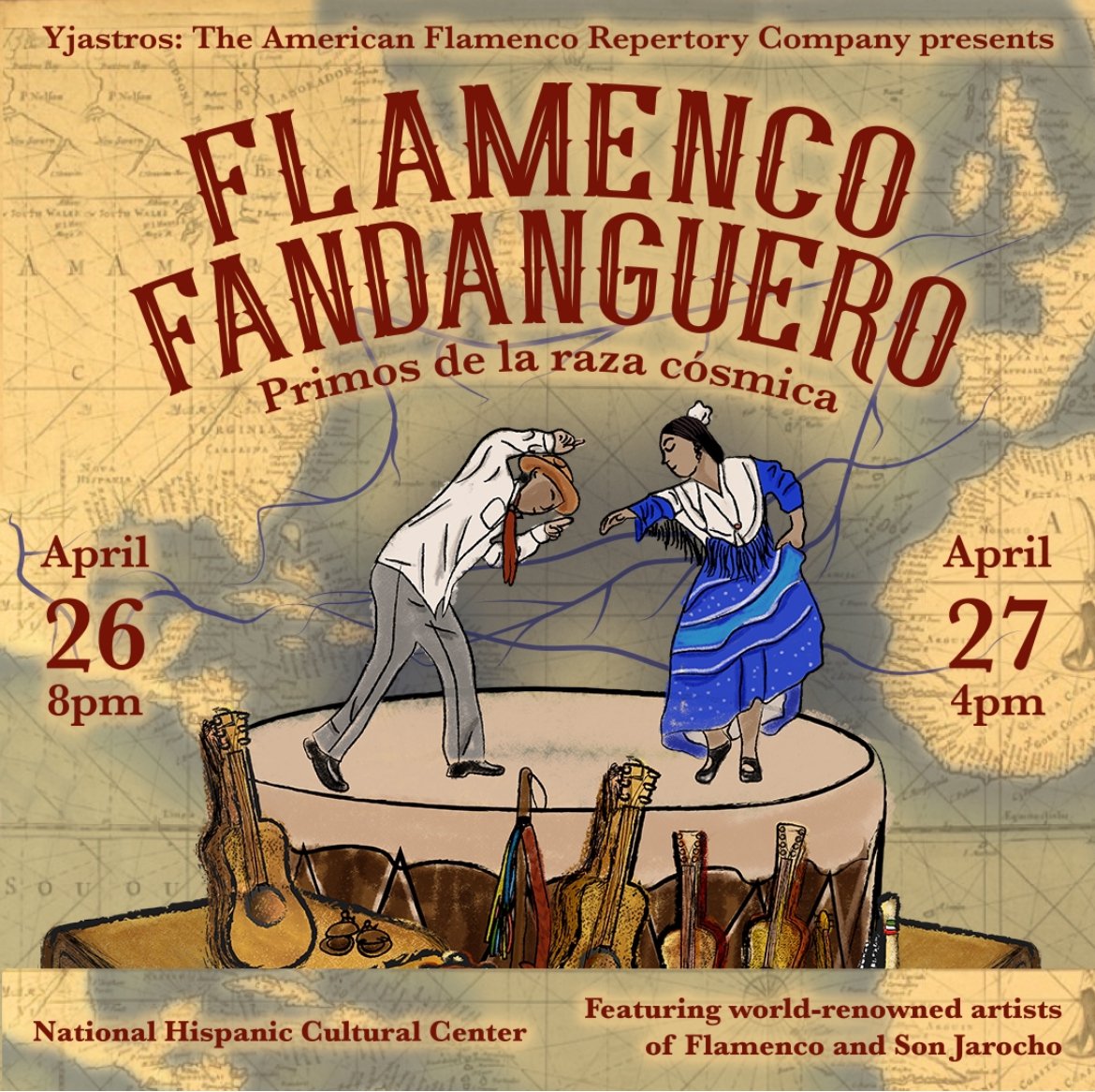 YJASTROS is proud to present FLAMENCO FANDANGUERO at the National Hispanic Cultural Center ABQ, on 4/26 &amp; 4/27. This unique show features world-class artists of Son Jarocho and Flamenco. Don't miss out on this exciting projec t - get your tickets now at lnkd.in/gWKPgV3N !