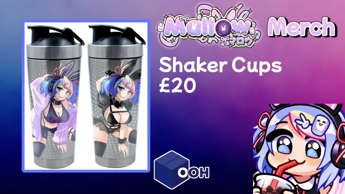 ⚠️🛒🛍️New Merch Drop!🛍️🛒⚠️

To celebrate the 4 years, we now have shaker cups on the merch store, with two designs!

Come check 'em out! 🛒🛍️

Artwork: <a href="/magikmaymay/">MagikMayMay🔞</a>

oscaroscarhotel.com/product/mallow…

💙🍬🐰💙

#vtuber #vtuberen #envtuber #vtuberuprising #vtubermerch #vtuberanniversary