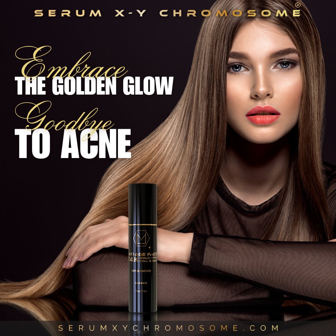 Discover the magic of gold with our AntiAge Face 24K Gold Stem Cell Serum. ✨ Say goodbye to acne while embracing firmer, lifted skin. #GoldenMagic #AcneFree #FirmSkin #YouthfulSkin #ClearComplexion #GlowingSkin