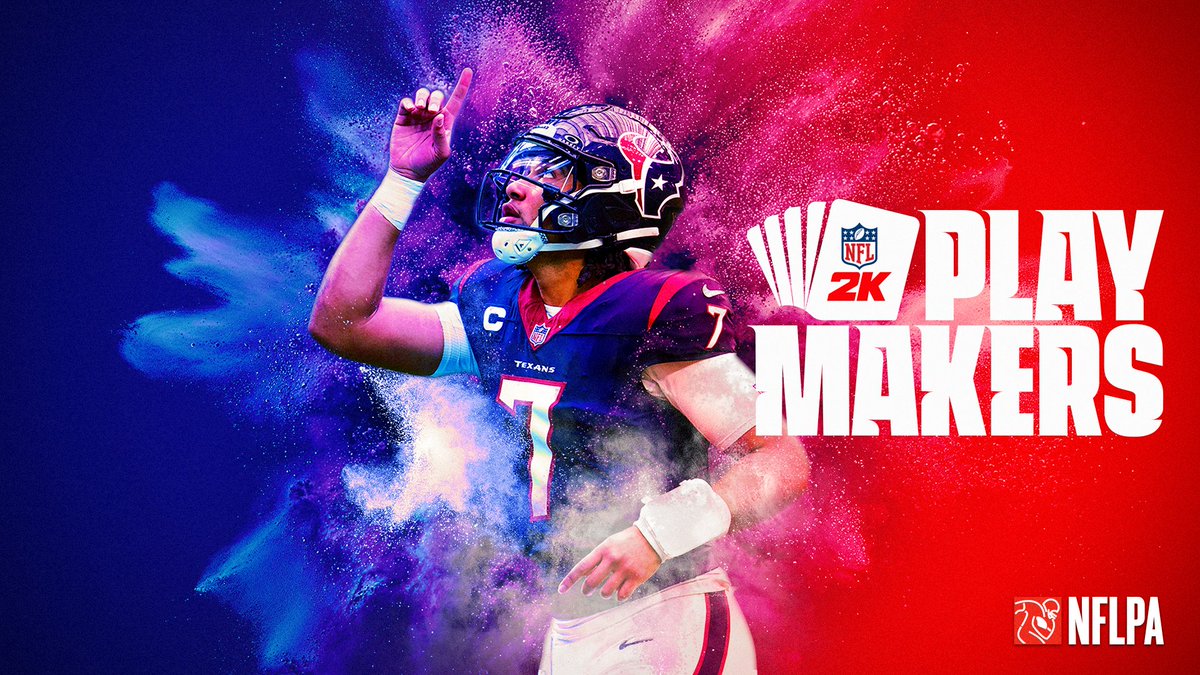 🏈 It’s game time! We’re stoked to announce the launch of #NFL2KPlaymakers, starring @CJ7STROUD as our cover athlete! Assemble your dream team, strategize plays, & dominate the field! Download Now: 2kgam.es/3xQCSOb Find us on IG, Facebook & TikTok: @NFL2KPlaymakers