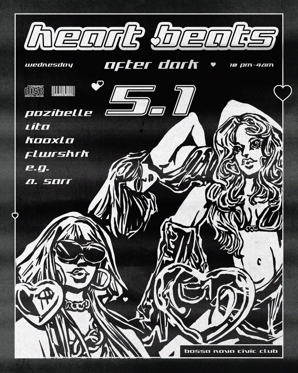 PRESENTING 🥁🥁🥁
HEART BEATS AFTER DARK!
A sexy session. I been telling ya this beat show’s gonna go UP and that’s exactly what this is! ALSO ON MY BDAY!

<a href="/kxmusic/">𝑲𝑶𝑶𝑿𝑳𝑨</a> 
<a href="/flwrshrk/">flowers 💐</a> 
<a href="/Pozibelle/">P O Z I B E L L E</a> 
LITA
<a href="/ellhtml/">ellie</a> (also made the flyer!)
YA BOY !!

Come through and feel that hear tbeat!