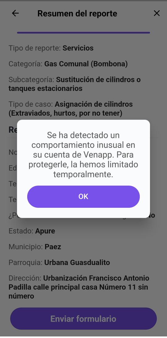 hermessilval's tweet photo. @NicolasMaduro @PartidoPSUV @TarekWiliamSaab @jorgerpsuv @dcabellor Ahora la VenApp 58 me bloquea porque tengo 16 meses haciendo reclamo de PRESUNTO ROBO DE BOMBONAS por parte de la Planta de Gas y nadie responde. Ahora a quien reclamamos? https://t.co/d1NTFnIzbt