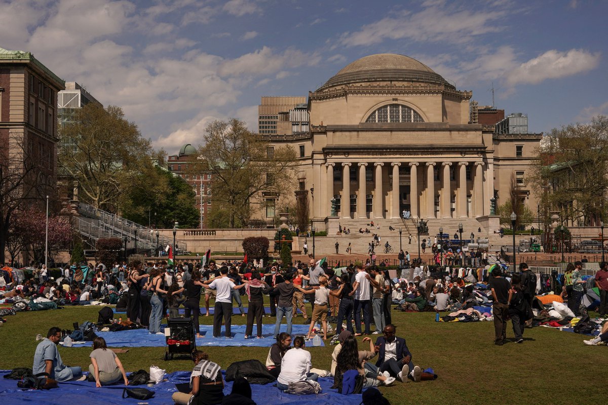 🚨 Columbia Goes to Remote Classes Amid Pro-Hamas Protests The University of Columbia has moved its main campus classes online for the remainder of the semester amid a takeover of the campus by pro-Hamas students and activists.