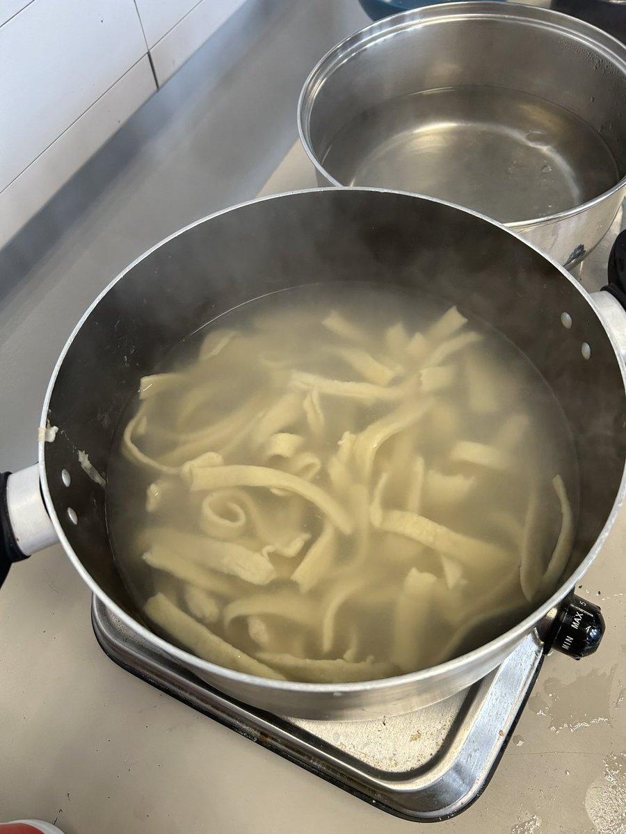 6C continued their pasta making unit today in D&amp;T by following a basic recipe using just eggs and pasta flour.