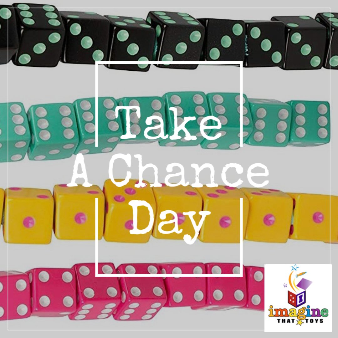 What is your favorite game of chance? Celebrate today by playing it! 

#TakeAChance #Dice #ImagineThatToys