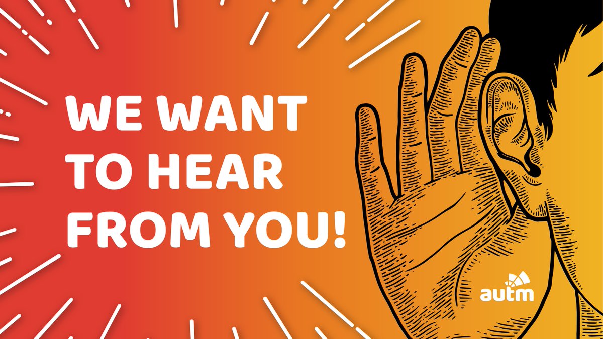 AUTM Members, your voice matters! Be a part of shaping AUTM's future by joining our exclusive listening sessions. These sessions are tailored just for you. Share your thoughts, ideas, and insights. Register now: bit.ly/4aCMevu