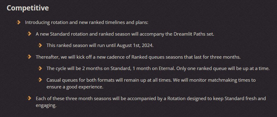 LoRreport's tweet image. Confirmation from @PlayRuneterra that every 3 months PvP will receive a NEW rotation to keep Standard fresh and engaging!
