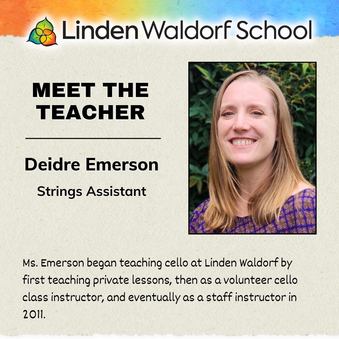 Linden Spotlight ✨ Deidre Emerson, Strings Assistant

Ms. Emerson is a highly accomplished cellist and is deeply involved in the Nashville music scene.

Learn more about her and our other faculty and staff: bit.ly/3TyYgyx