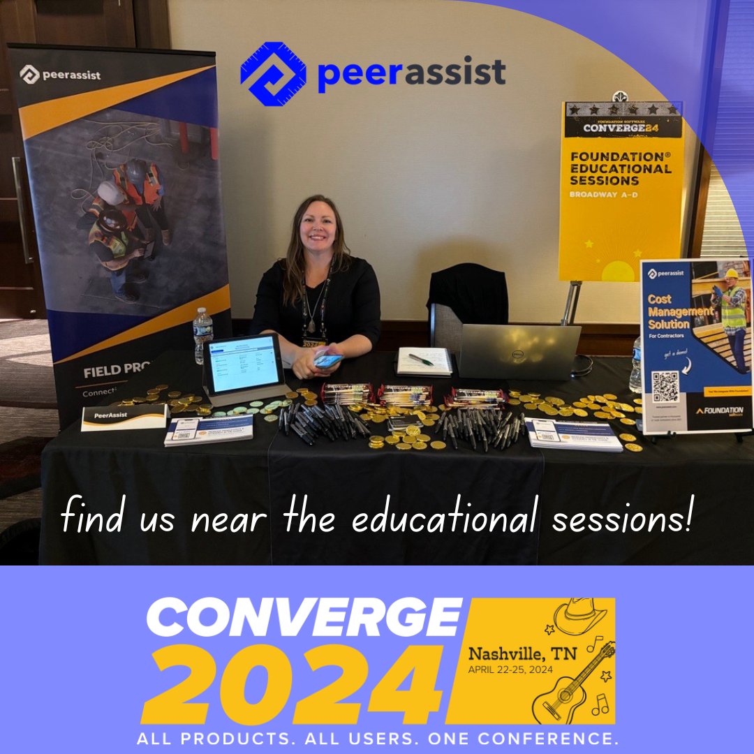 Class is now in session! Come by and say hello, we are at the entrance of the educational sessions 👋 @foundationsoft #converge24 #constructiontechnology #nashville