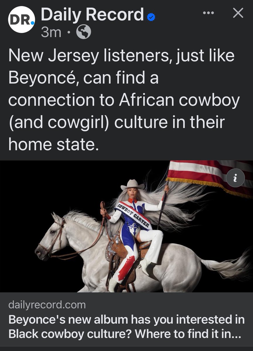 DAT'S RITE! 

We wuz New Jersey cowboys and sheeeit. ✊🏾

#beyonce
#cowboycarter
#culture
#cowboy 
#cowboys 
#cowboyboots 
#cowboylife
#cowboylifestyle 
#country
#countrylife 
#countrymusic 
#countrygirl 
#countrystyle 
#newjersey
#cowboyculture
#africanamerican