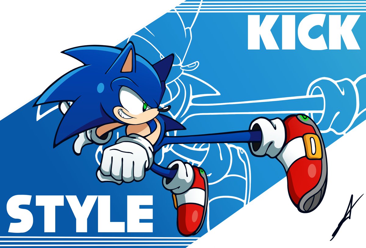 KICK STYLE!!! #SonicMovie3 #SonicTheHedgehog #digitalart #SonicNews