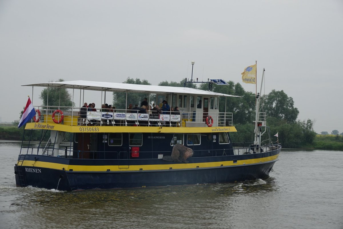 #deblauwebever zondag 28 april een prachtige vaart vanuit #Rhenen  Rijnkade naar de Ingense Waard. Ga de natuur beleven. Het weer wordt mooi. Boek snel.  DeBlauweBever.nl  #Wageningen