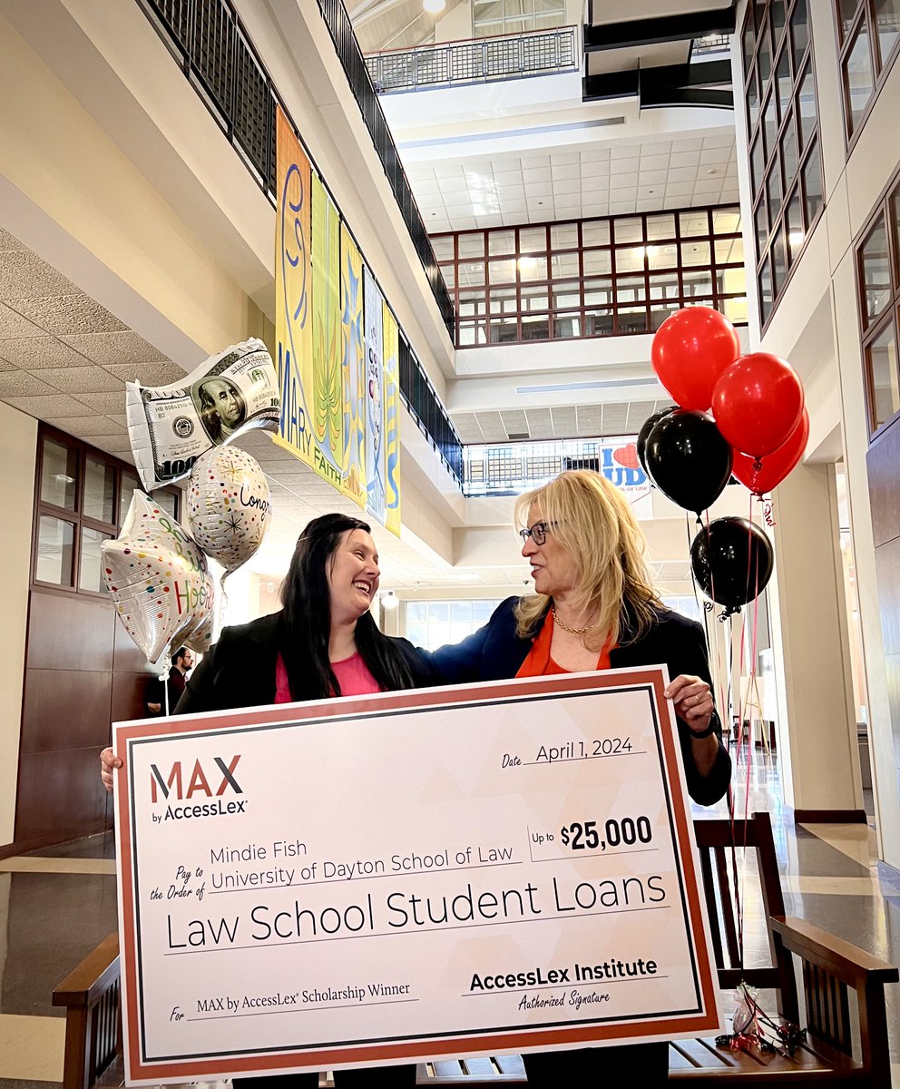 Dayton School of Law (@udaytonlaw) on Twitter photo Congratulations to 3L Mindie Fish on being awarded a $25,000 scholarship by <a href="/AccessLexInst/">AccessLex Institute</a>! She had her name picked after earning entries to the organization's MAX Scholarship drawing by completing parts of its personal finance curriculum. Congratulations to 3L Mindie Fish on being awarded a $25,000 scholarship by <a href="/AccessLexInst/">AccessLex Institute</a>! She had her name picked after earning entries to the organization's MAX Scholarship drawing by completing parts of its personal finance curriculum.