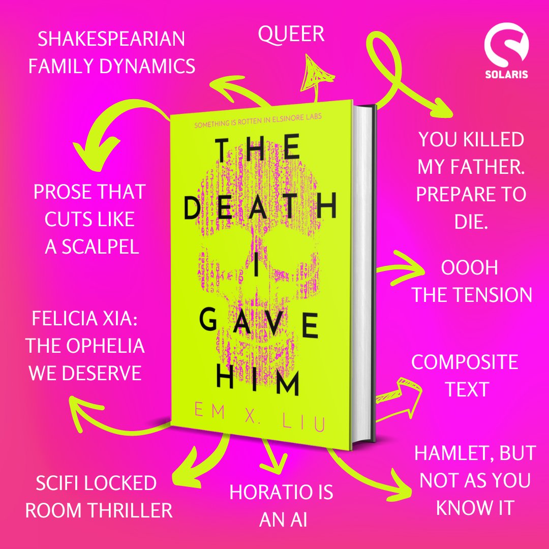 🎂💀 Today is the anniversary of Shakespeare's birth (and death!). So it's the perfect time to pick up THE DEATH I GAVE HIM by Astounding Award finalist @emdashliu! The queer reimagining of Hamlet as a locked room thriller that you never new you needed. geni.us/TheDeathIGaveH…