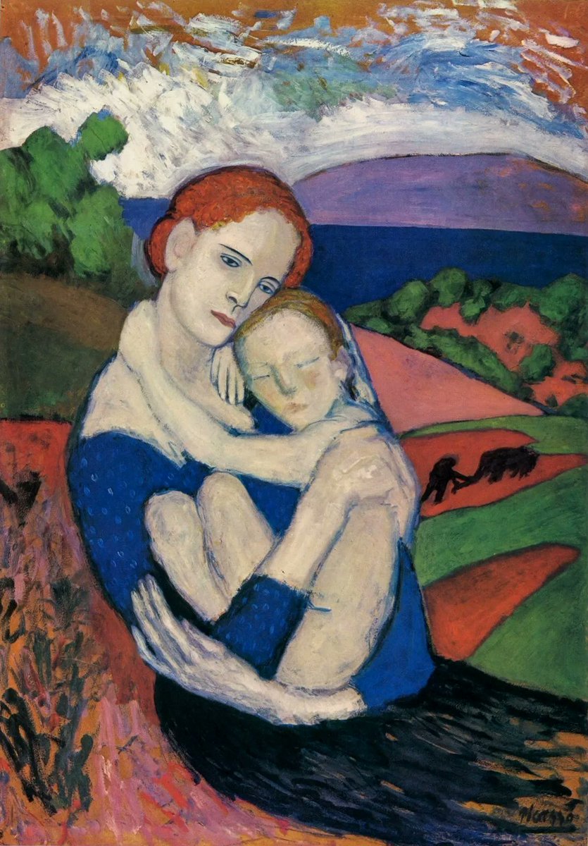 #arts #artlovers #ArteYArt #painting #donneinarte #music Pablo Picasso - Motherhood