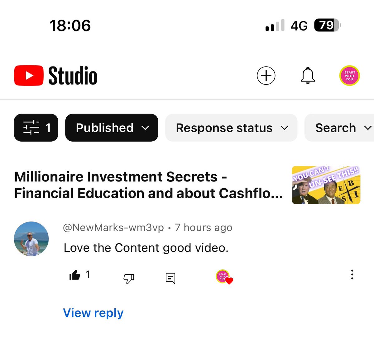 Comments like this make it worth it. 
#youtubecreators
#smallchannel
#smallbusiness
#robertkiyosaki

youtu.be/lk89eev-IxA?si…