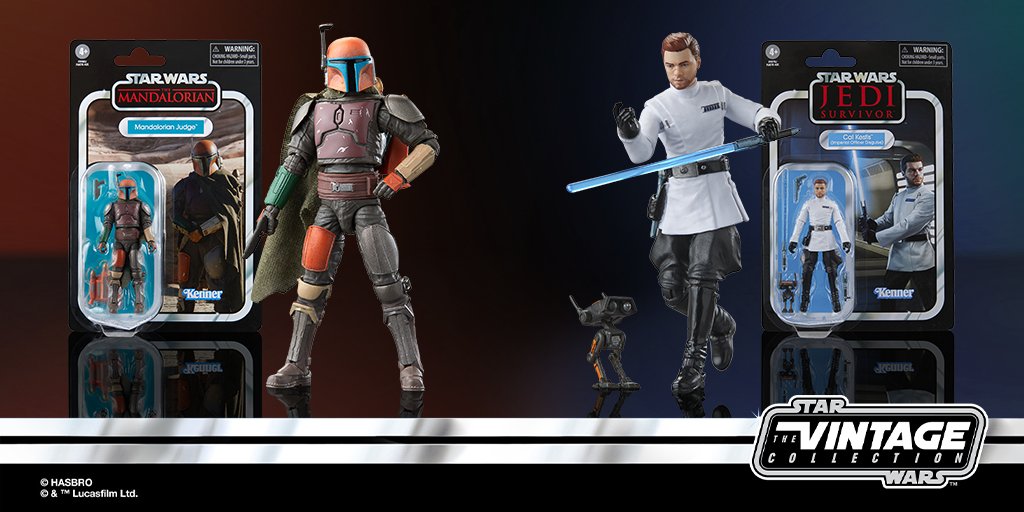 Take your collection to galactic heights with new figures from #StarWars The Vintage Collection, including Mandalorian Judge inspired by Star Wars: The Mandalorian and Cal Kestis (Imperial Officer Disguise) inspired by Star Wars Jedi: Survivor! Pre-order now on #HasbroPulse!