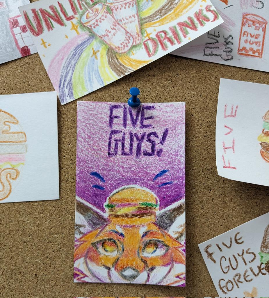 Five guys had crayons...👉👈