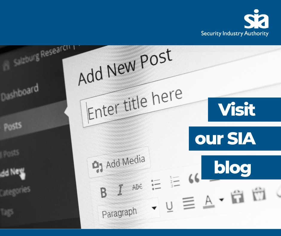 Did you know that we have a blog page? We regularly share insights into our activities.   Past blogs include; Hiring Security for Events, Public Protection - everyone’s responsibility and Tackling Identify Theft. Visit our blog: orlo.uk/LFoZS  #SIABlog