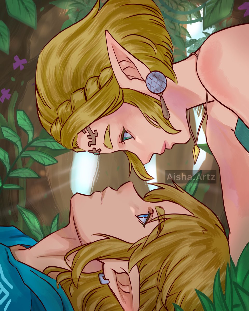 Link and Zelda 🍃 #zelda #TearsOfTheKingdom