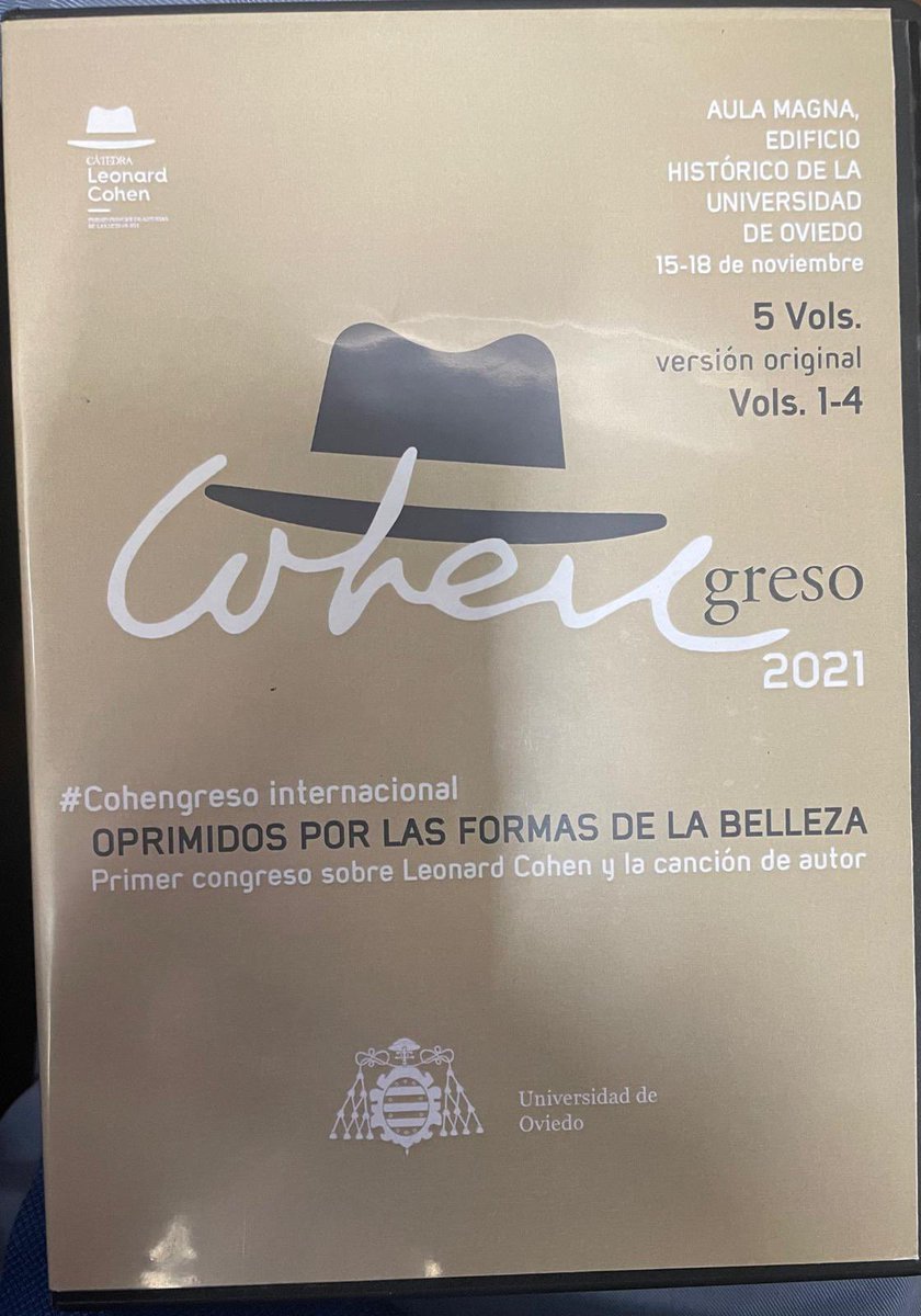jose17zh's tweet photo. Hoy he tenido la suerte de visionar en la Biblioteca Nacional, parte del DVD editado por la Universidad de Oviedo, sobre el primer Congreso Leonard Cohen “Oprimidos por las formas de la belleza”, en el que tuve la gran satisfacción de participar… https://t.co/psjXlEcnW2