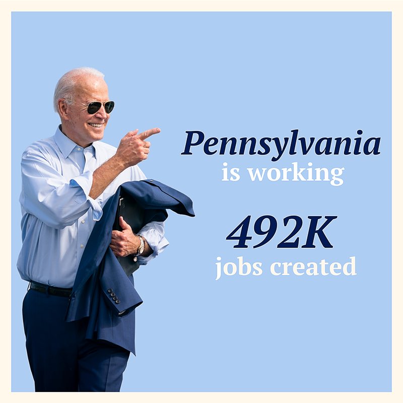 Pennsylvania is working, thanks to President Biden's leadership. Have you voted in today's primary yet? Find your polling info at Iwillvote.com/PA! Use your voice! #DemocracyIsFreedom #DemCastPA #DemsUnited