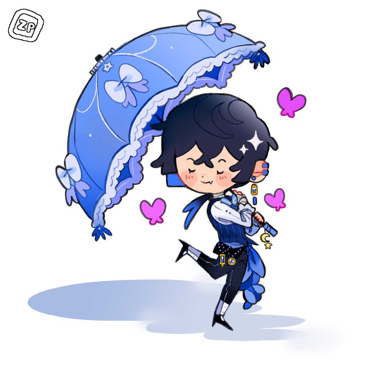 zafypuff's tweet photo. Vani with an umbrella💙💜 #vnc #vanoé https://t.co/YVEeb8CF2k