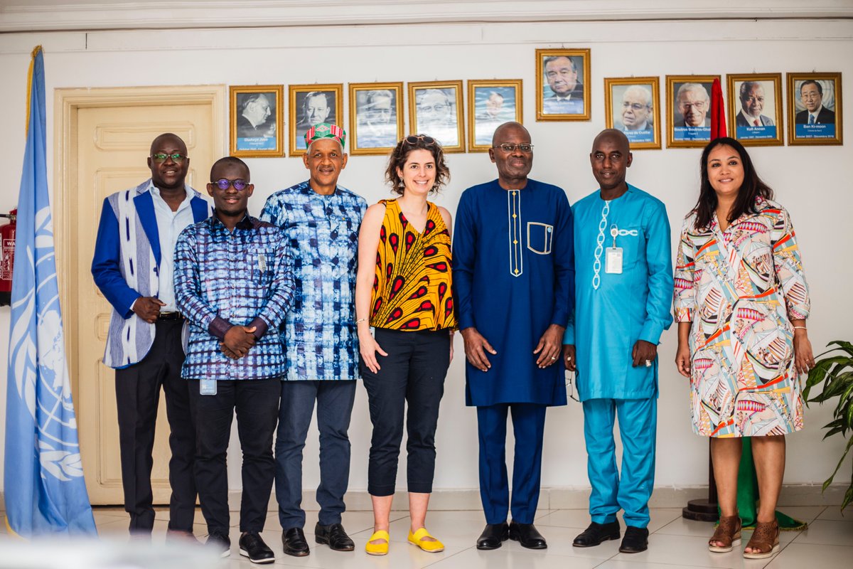 MISSION D'APPUI La chargée de programme du bureau d’appui à la consolidation de la paix de @UNPeacebuilding , Jelena Zelonovic reçue par le Coordonnateur Résident a.i Dr @GualbertGbehou1. Elle séjourne en #Guinée dans le cadre d'une mission d'appui au @PBF_Guinee