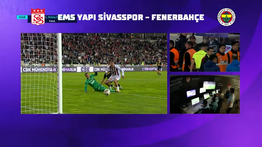 SportsDigitale's tweet photo. 🚨 Sivasspor-Fenerbahçe maçında Sivasspor'un kazandığı penaltının VAR kaydı açıklandı.

VAR hakemi Benjamin Brand: "Benjamin konuşuyor. Kalecinin, hücum oyuncusunun ayağına net bir teması var. Lütfen kenara gel, sana sahada inceleme öneriyorum."

Hakem Cihan Aydın: "Tamam. Geliyorum incelemeye."

Benjamin Brand: "Cihan, duraklatılmış görüntüde ayağa teması göreceksin."

Cihan Aydın: "Tamam, teması gördüm."

Benjamin Brand: "Kalecinin teması, tamam. Şimdi sana pozisyonun tekrarını göstereceğiz."

Cihan Aydın: "Normal hızda istiyorum, evet."

Benjamin Brand: "Bu yavaş çekim."

Cihan Aydın: "Tamam. Bu pozisyon dikkatsiz müdahale. Penaltı ve sarı kart veriyorum. 

Benjamin Brand: "Evet, onaylıyorum."

Cihan Aydın: "Tamam, teşekkürler."
